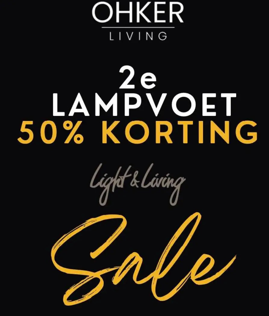 50% Korting op de Tweede Lampvoet bij Ohker Living: Verlicht je Interieur voor Minder!