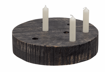 BLAZE KAARSENSTANDAARD MANGO HOUT VINTAGE BRUIN Kandelaar BePureHome