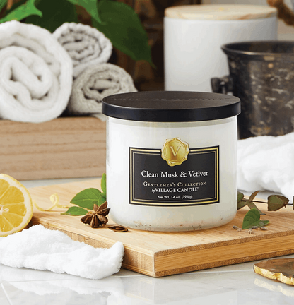 Clean Musk & Vetiver Gentleman Geurkaars Geurkaars Village Candle