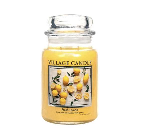 Fresh Lemon Geurkaars L Geurkaars Village Candle