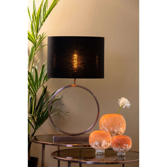 Kap ovaal recht smal 45-21-32 cm LIVIGNO zwart Lampenkap Light & Living