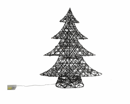 Kerstboom LED timer Lille M zwart-L9,5B39H49CM Kerst Countryfield