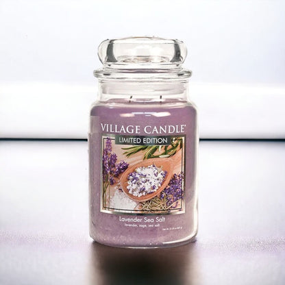 Lavender Sea Salt Geurkaars L Geurkaars Village Candle