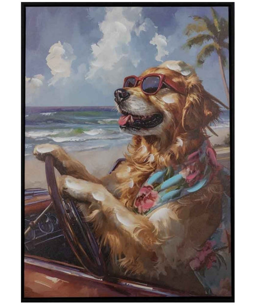 Schilderij golden retriever 50x70cm Ohker Living