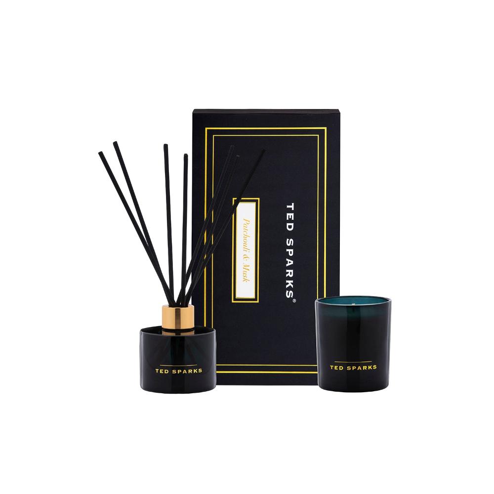 TED SPARKS - Candle & Diffuser Gift Set M - Patchouli & Musk Giftset Ted Sparks