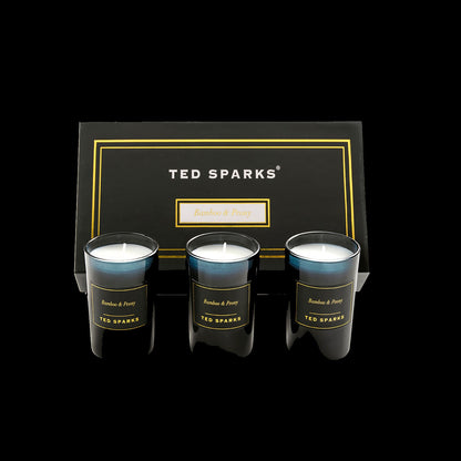 TED SPARKS Mini Candle Gift Set Bamboo & Peony Geurkaars Ted Sparks