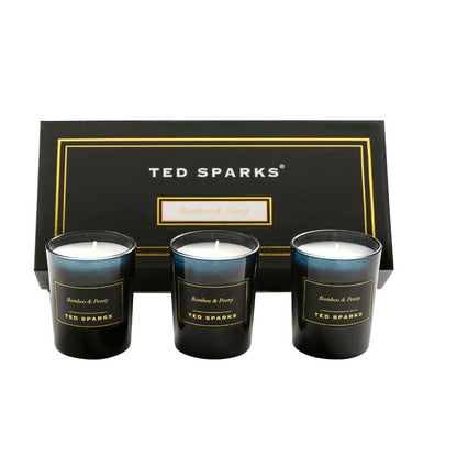 TED SPARKS Mini Candle Gift Set Bamboo & Peony Geurkaars Ted Sparks