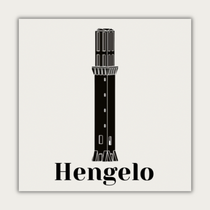 Tegeltje “Hengelo Stadhuistoren” tegeltje Ohker Living