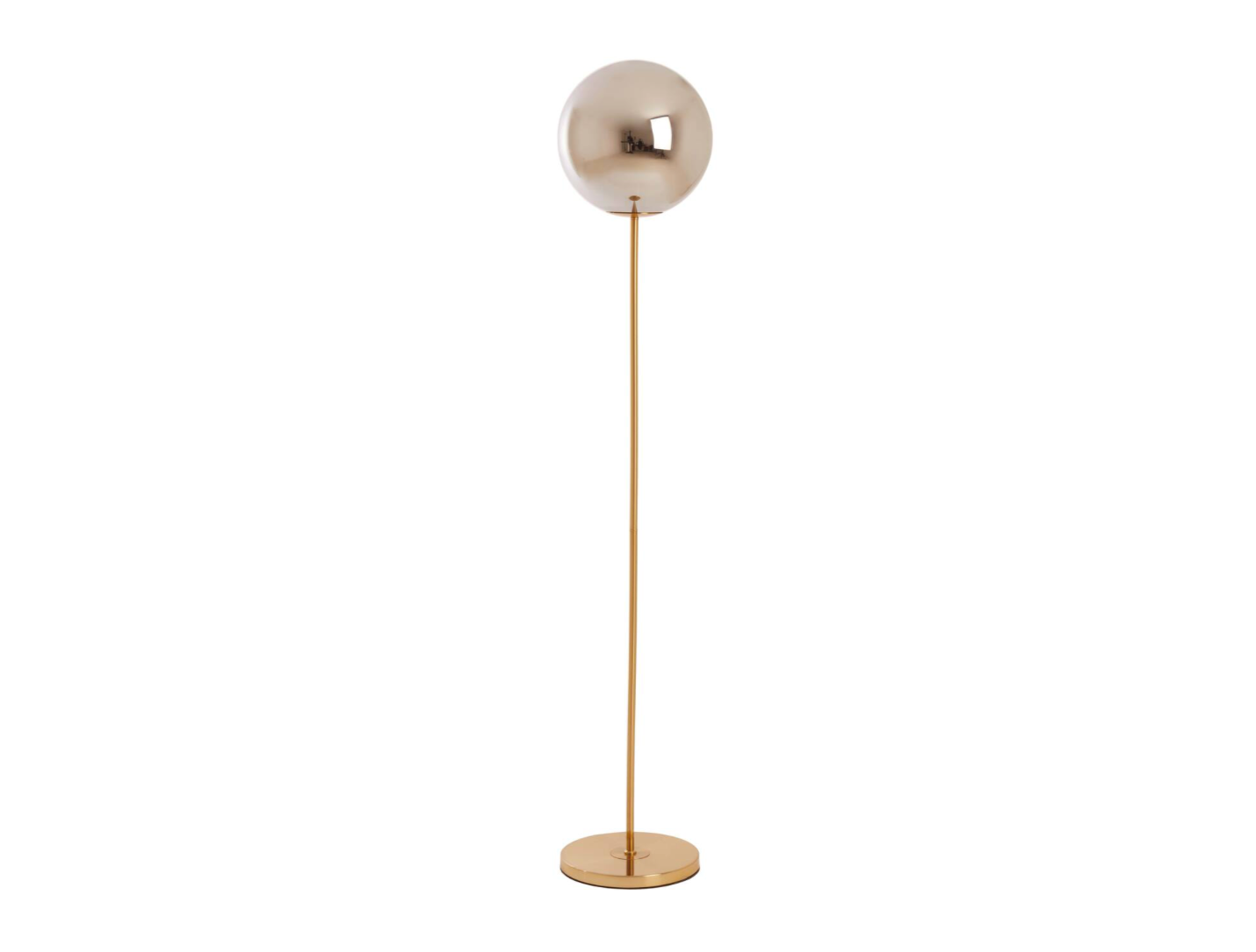 Vloerlamp Ø30x160 cm MEDINA - Glas Smoke en Goud | Ohker Living Vloerlamp Light & Living