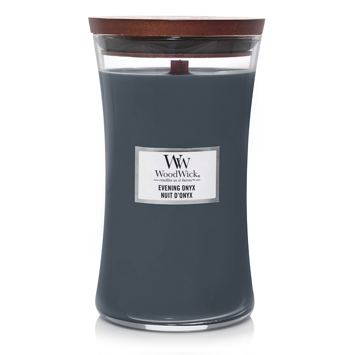 WW Evening Onyx Large Candle Geurkaars WoodWick