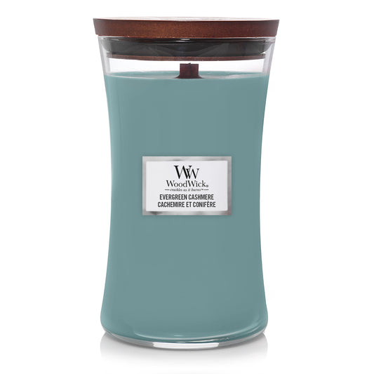 WW Evergreen Cashmere Large Candle Geurkaars WoodWick