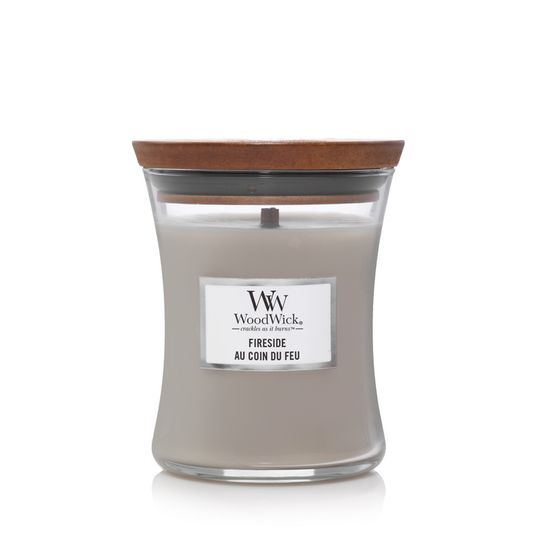 WW Fireside Medium Candle Geurkaars WoodWick