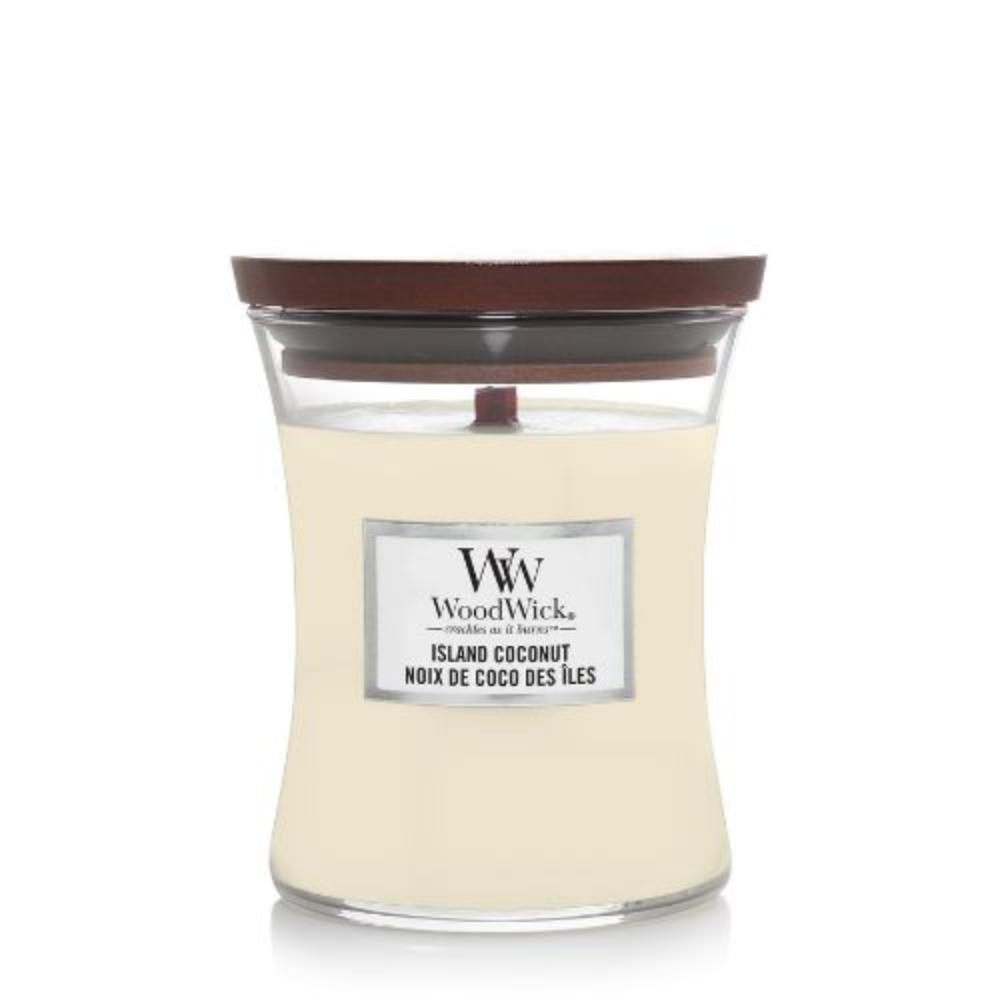 WW Island Coconut Medium Candle Geurkaars WoodWick