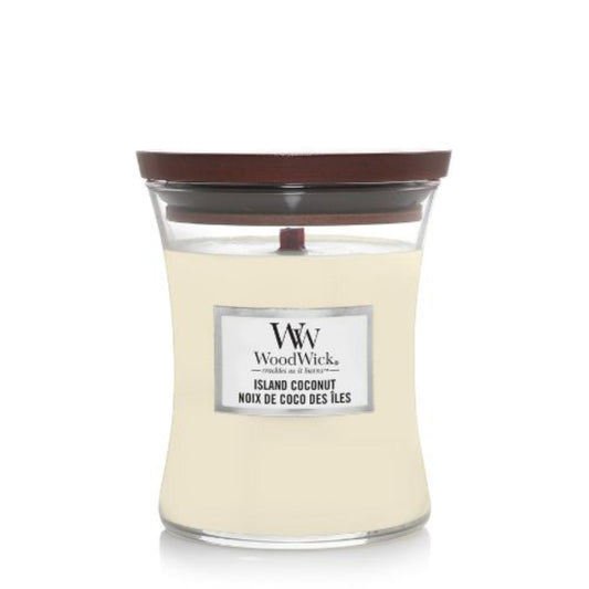 WW Island Coconut Medium Candle Geurkaars WoodWick