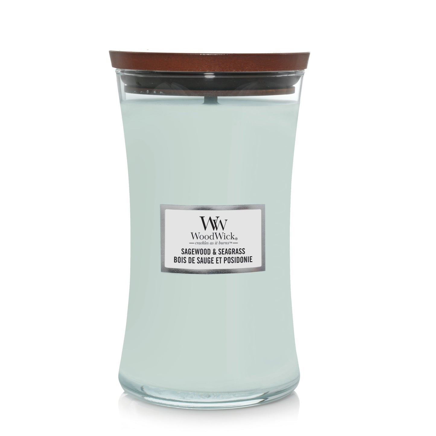 WW Sagewood & Seagrass Large Candle Geurkaars WoodWick