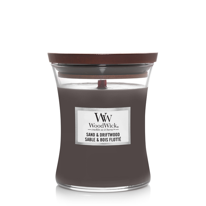 WW Sand & Driftwood Medium Candle Geurkaars WoodWick