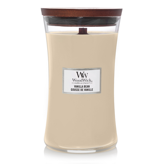 WW Vanilla Bean Large Candle Geurkaars WoodWick