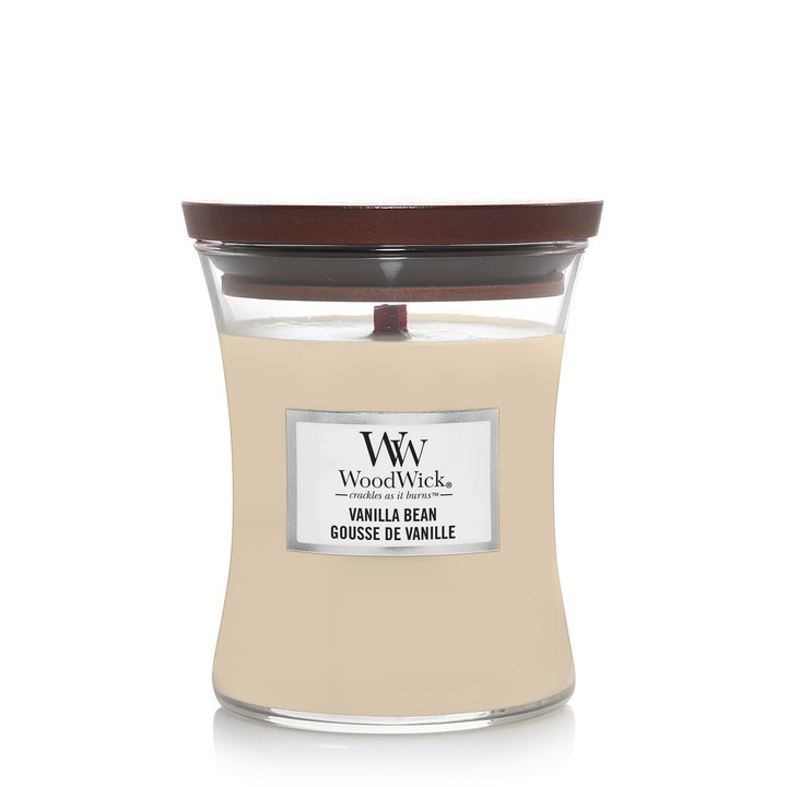 WW Vanilla Bean Medium Candle Geurkaars WoodWick