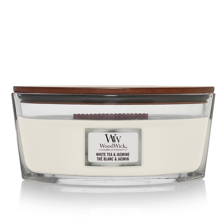 WW White Tea & Jasmine Ellipse Candle Geurkaars WoodWick