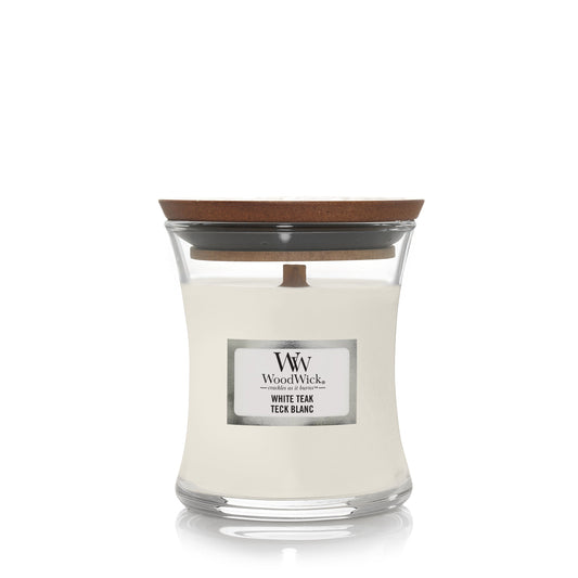 WW White Teak Mini Candle Geurkaars WoodWick